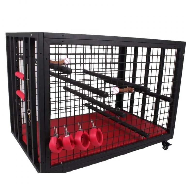 Cage BDSM robuste en acier
