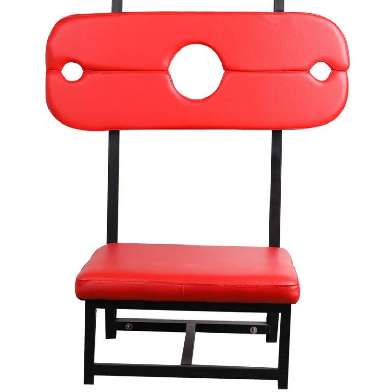 Chaise de soumission BDSM avec blocage des mains